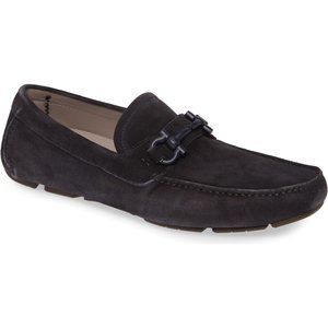 Salvatore Ferragamo Blue Suede Parigi Drivers